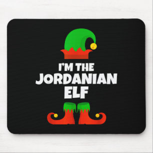 I'm The Jordanian Elf Family Pajama Christmas Funn Mouse Mat