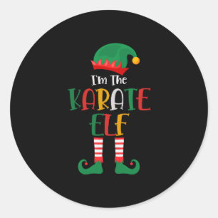 Im The Karate Elf Matching Christmas Classic Round Sticker