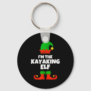 I'm The Kayaking Elf Family Pajama Christmas Kayak Key Ring