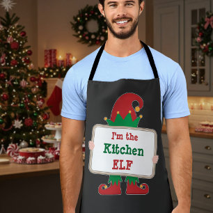 I'm The Kitchen Elf   Personalised Christmas Elf  Apron