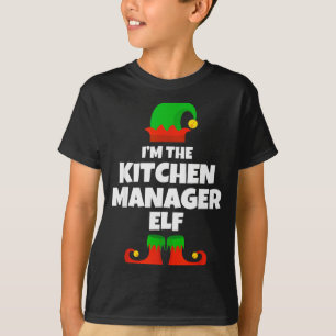 I'm The Kitchen Manager Elf Family Pajama Christma T-Shirt