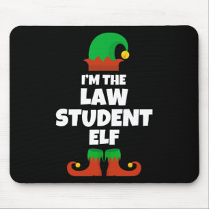I'm The Law Student Elf Family Pajama Christmas Fu Mouse Mat