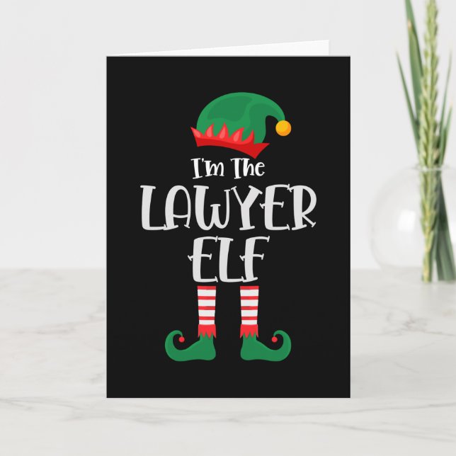 Im The Lawyer Elf Matching Christmas Card (Front)