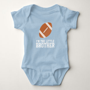 "I'm the Little Brother" Football Jersey Number Baby Bodysuit