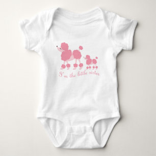 I'm The Little Sister French Poodles Baby Bodysuit