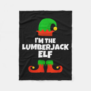 I'm The Lumberjack Elf Family Pajama Christmas Fun Fleece Blanket