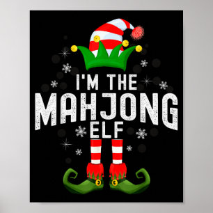 I'm The Mahjong Elf Christmas Family Pjs Costume  Poster
