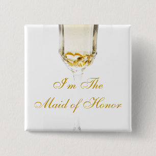 I'm The Maid of Honour 15 Cm Square Badge