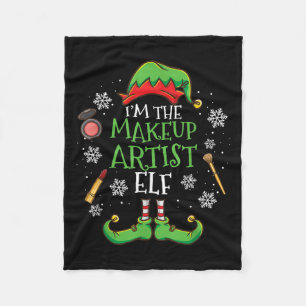 Im The Makeup Artist Elf Christmas  Fleece Blanket