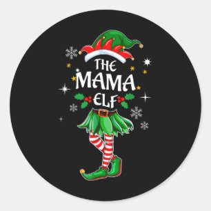 I'm The Mama Elf Cute Family Christmas Matching  Classic Round Sticker