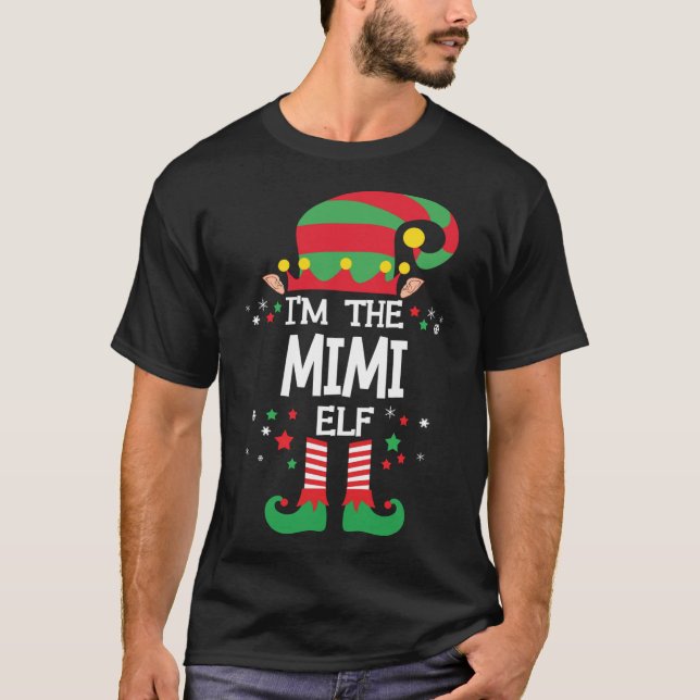 I'm The Mama Elf Matching Family Christmas T-Shirt (Front)
