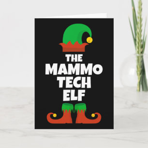 I'm The Mammo Tech Elf Family Pajama Christmas Mam Card
