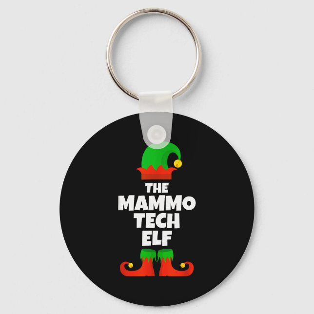 I'm The Mammo Tech Elf Family Pajama Christmas Mam Key Ring (Front)
