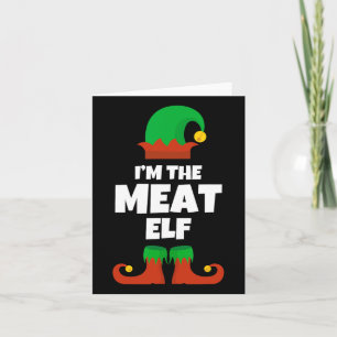 I'm The Meat Elf Family Christmas Funny Bbq Grilli Card