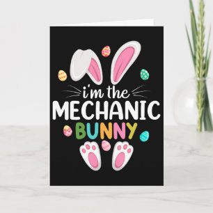 I'm The Mechanic Bunny Matching Family Easter Card