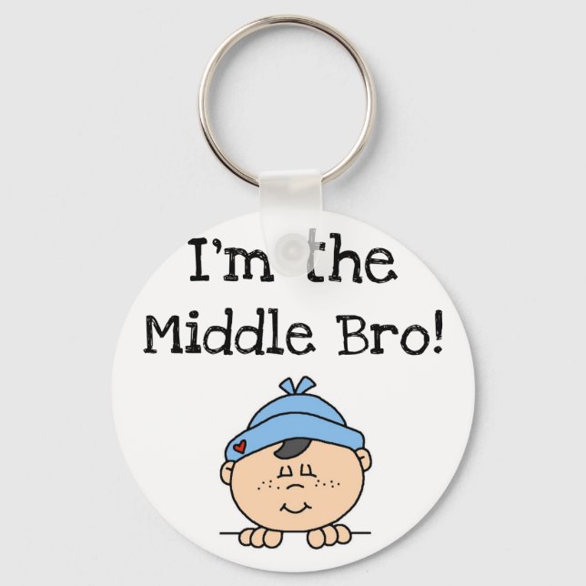 I'm the Middle Bro Tshirts and Gifts Key Ring (Front)