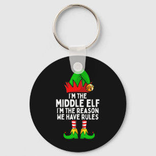 I'm The Middle Elf Matching Family Christmas Key Ring