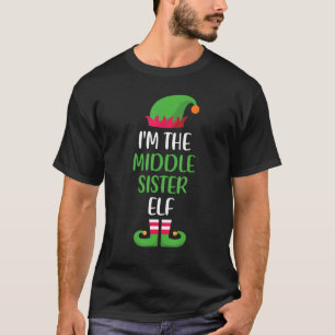 I'm The Middle Sister Elf Christmas Family Matchin T-Shirt