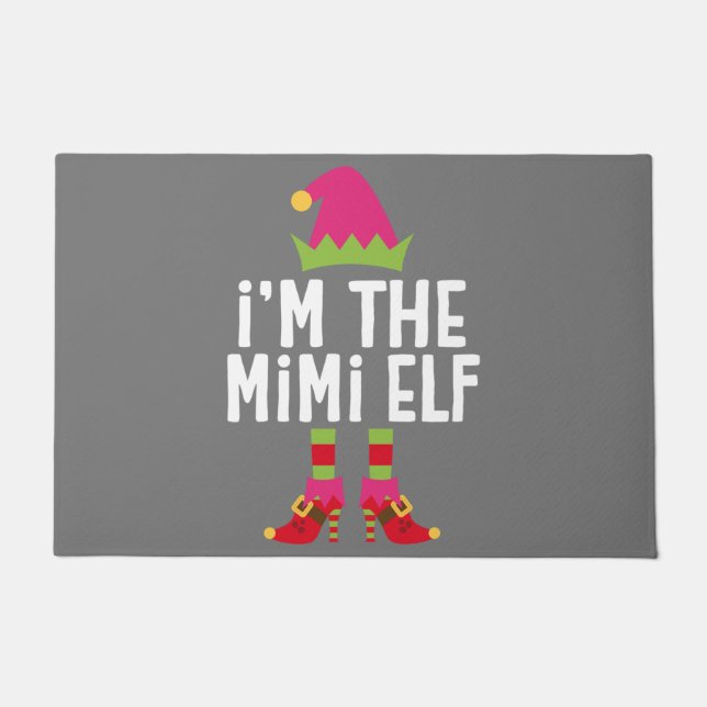 I'm The Mimi Elf Matching Christmas Costume Doormat (Front)