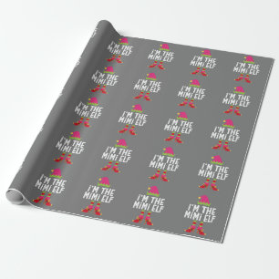 I'm The Mimi Elf Matching Christmas Costume Wrapping Paper