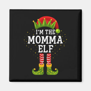 I'm The Momma Elf Matching Family Christmas Pajama Magnet