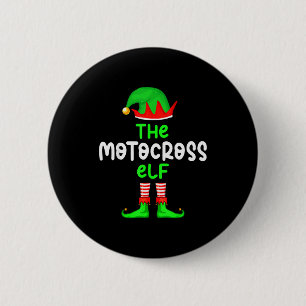 I'm The Motocross Elf Dirt Bike Christmas Matching 6 Cm Round Badge