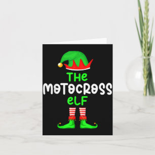 I'm The Motocross Elf Dirt Bike Christmas Matching Card