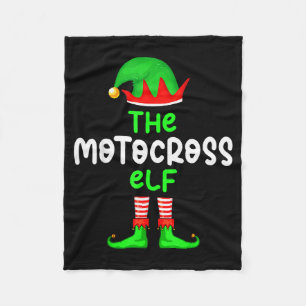 I'm The Motocross Elf Dirt Bike Christmas Matching Fleece Blanket