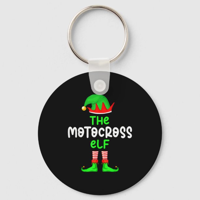 I'm The Motocross Elf Dirt Bike Christmas Matching Key Ring (Front)