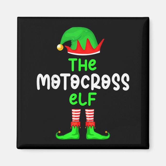 I'm The Motocross Elf Dirt Bike Christmas Matching Magnet (Front)