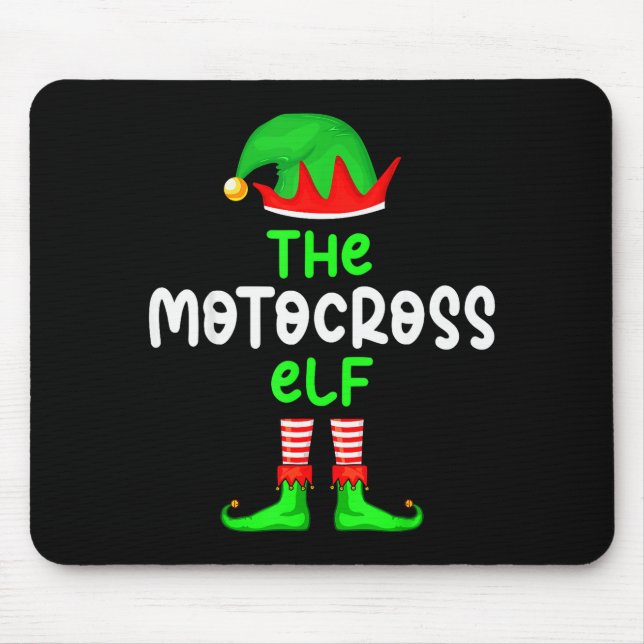 I'm The Motocross Elf Dirt Bike Christmas Matching Mouse Mat (Front)