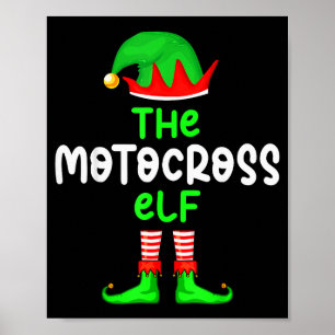 I'm The Motocross Elf Dirt Bike Christmas Matching Poster