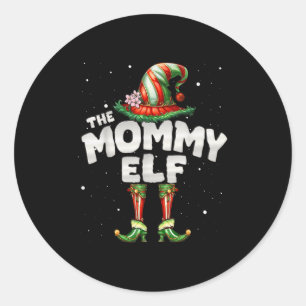 I'm The Mummy Elf Family Matching Group Christmas Classic Round Sticker