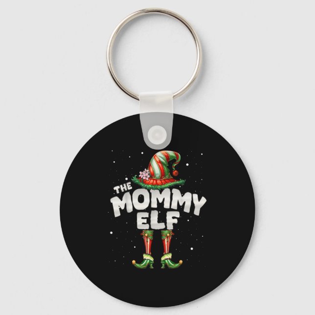 I'm The Mummy Elf Family Matching Group Christmas  Key Ring (Front)