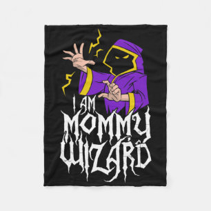 I'm The Mummy Wizard Matching Family Halloween  Fleece Blanket