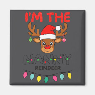 I'm The Nanny Reindeer Family Christmas Matching G Magnet