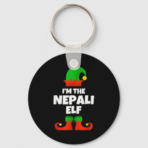 I'm The Nepali Elf Family Pajama Christmas Funny N Key Ring