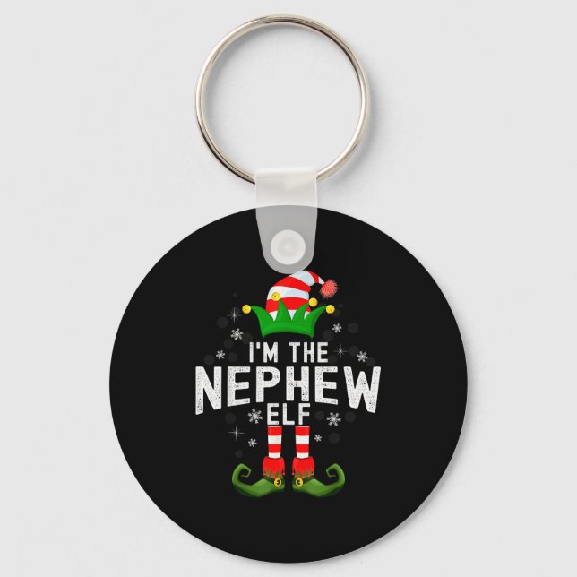 I'm The Nephew Elf Christmas Family Pjs Costume  Key Ring (Front)