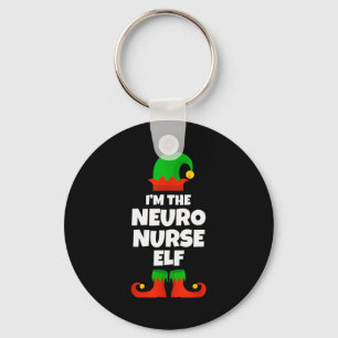 I'm The Neuro Nurse Elf Family Pajama Christmas Fu Key Ring