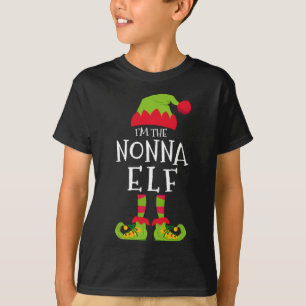 I'm The Nonna Elf Funny Matching Christmas Costume T-Shirt