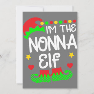 I'm The Nonna Elf Shirt Christmas Family Elf Costu Invitation