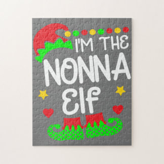 I'm The Nonna Elf Shirt Christmas Family Elf Costu Jigsaw Puzzle