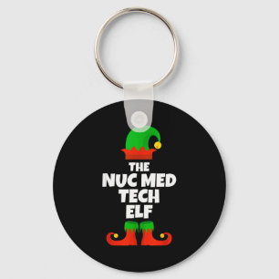 I'm The Nuc Med Tech Elf Family Pajama Christmas F Key Ring