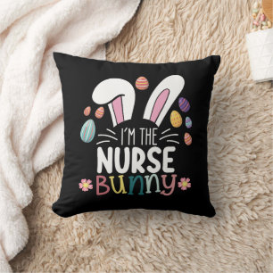 I'm The Nurse Bunny Easter Matching Cushion