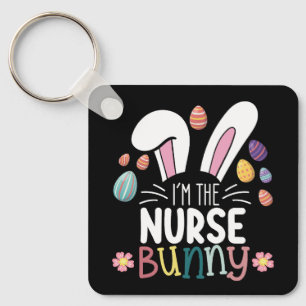 I'm The Nurse Bunny Easter Matching Key Ring
