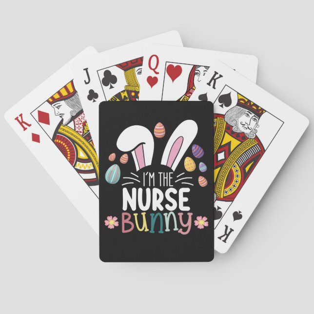I'm The Nurse Bunny Easter Matching Playing Cards (Back)