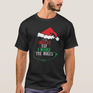 I'm The Oldest Elf Family Matching Funny Christmas T-Shirt