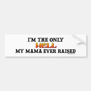 I'm the only Hell my moma ever raised! Bumper Sticker