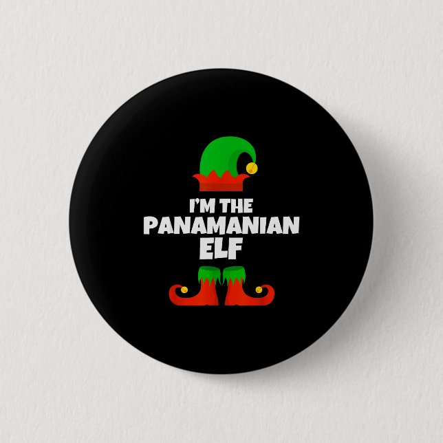 I'm The Panamanian Elf Family Pajama Christmas Fun 6 Cm Round Badge (Front)