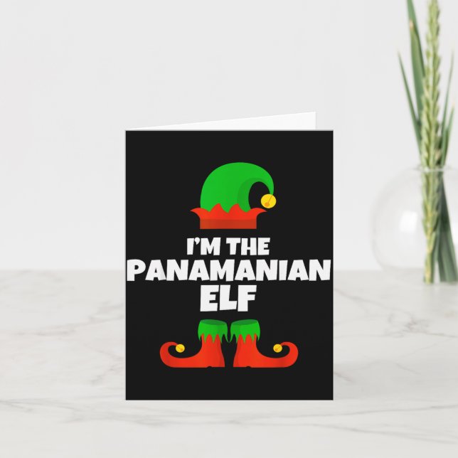 I'm The Panamanian Elf Family Pajama Christmas Fun Card (Front)